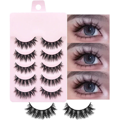 Vanilla Sky 5 Pairs Natural Glue-on Lashes