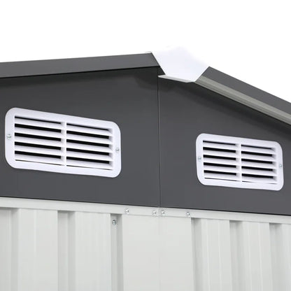 10' x 8' Outdoor Storage Shed, Metal Garden Tool Shed with Lockable Door