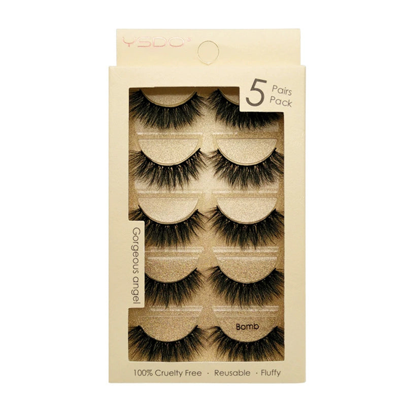 Echo Bloom 5 Pairs Natural Glue-on Lashes