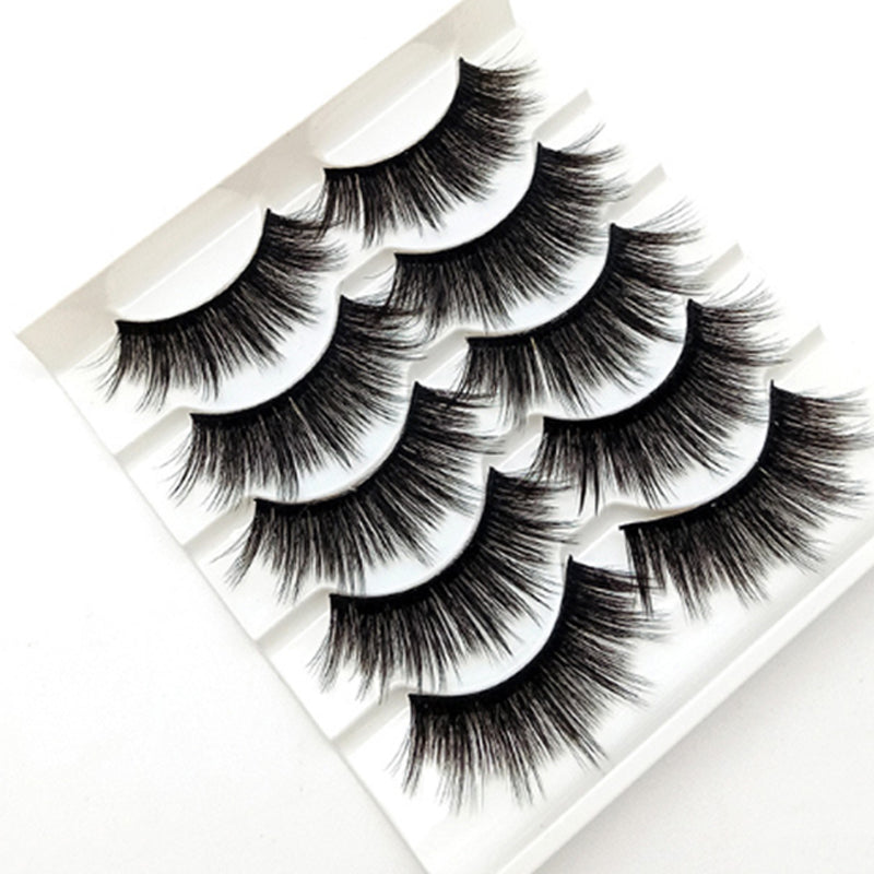 Wild Rose 5 Pairs Natural Glue-on Lashes