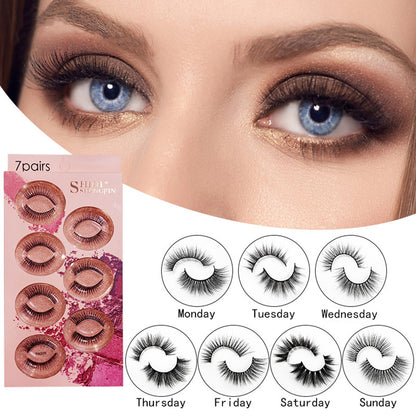 Chic Week 7 Pairs Natural Glue-on Lashes