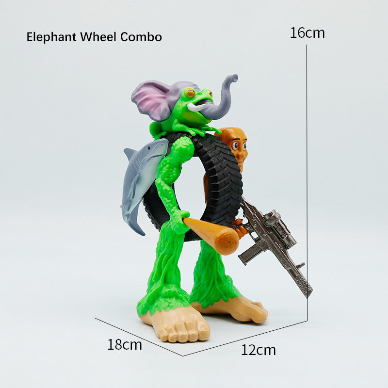 Shan Hai Jing tungtungsahur wooden stick mannequin ornament