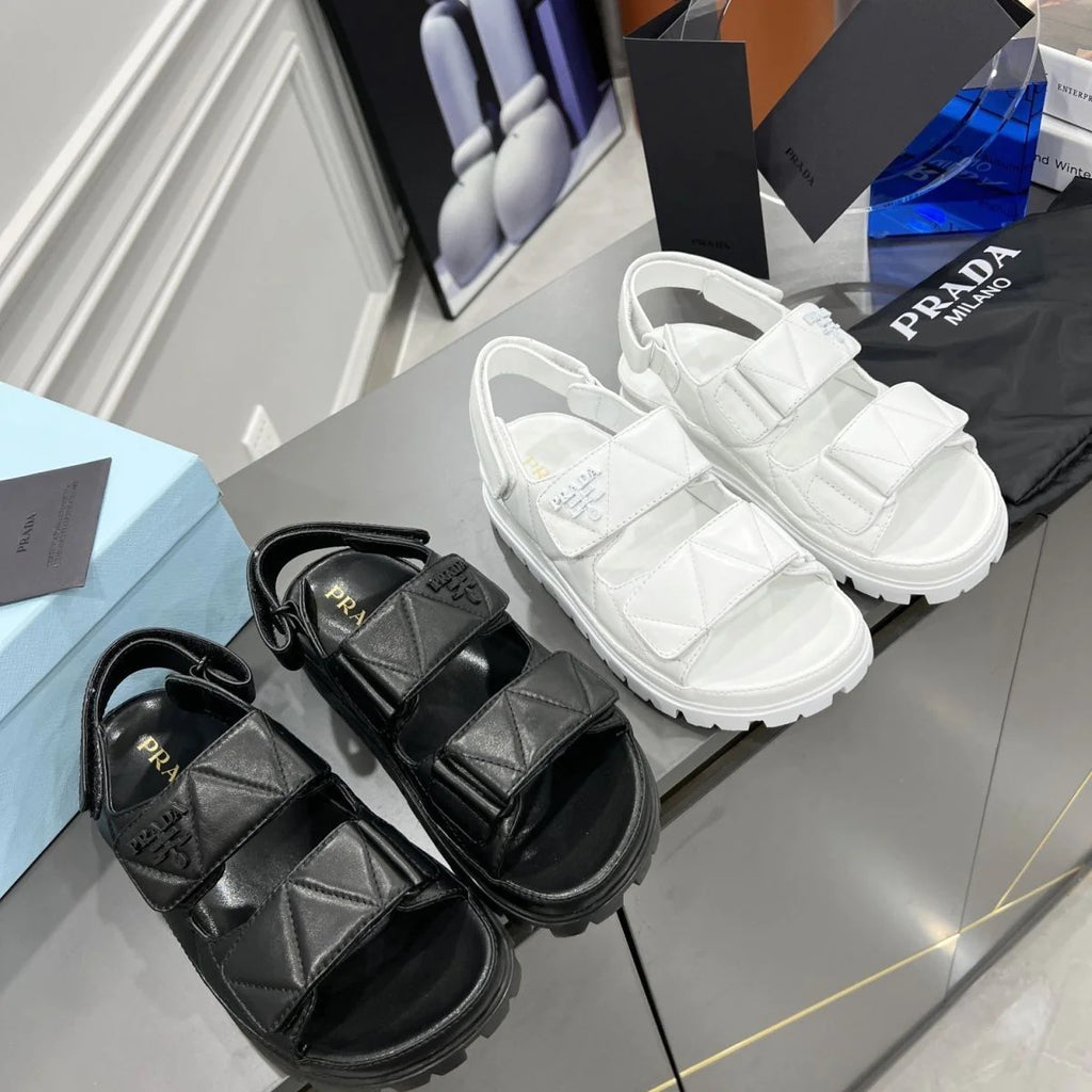 Spring And Summer New Women's Shoes Leather Soft Bottom Muffin Sandals Velcro 1024030828