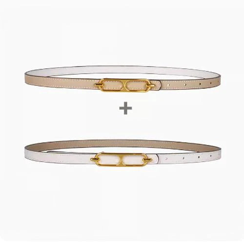 New H Family Leather Fine Belt 1024032019