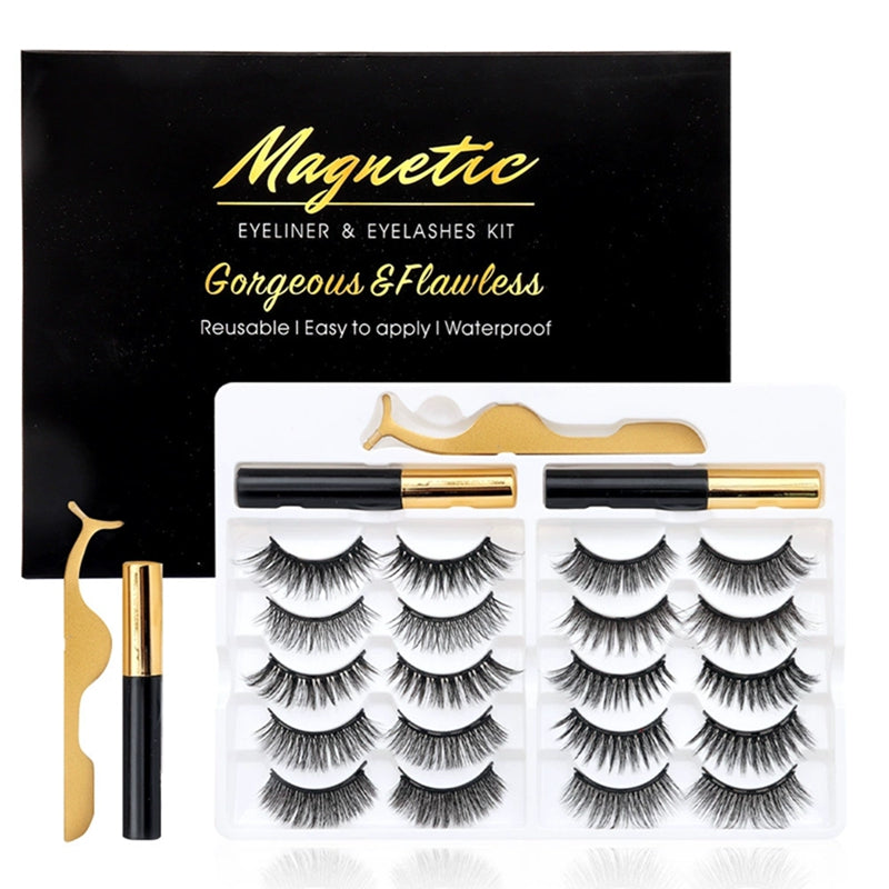 Morning Dew 10 Pairs Magnetic Eyelashes Set