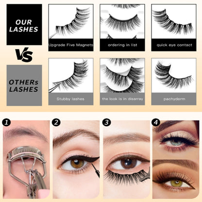 Morning Dew 10 Pairs Magnetic Eyelashes Set