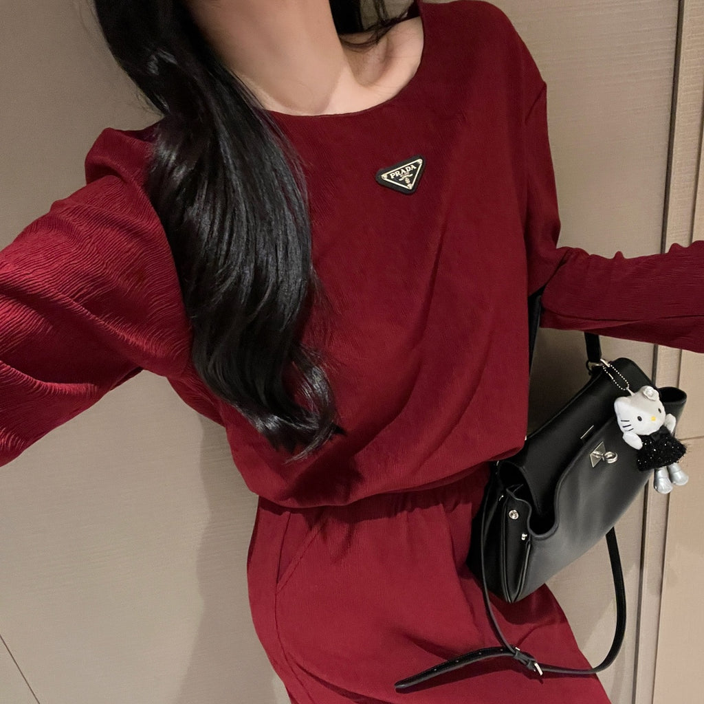 PRD Classic Long Sleeve Maxi Dress Set 0724101106