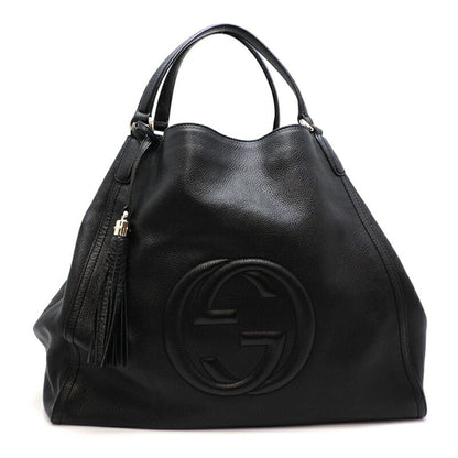G Interlocking Tassel Bag Women's Tote Leather Black PD0423112117