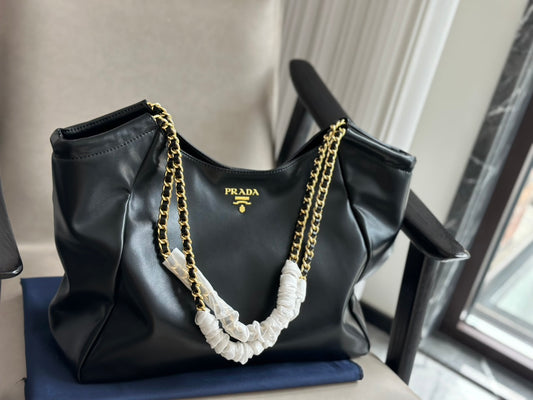 PRD black and gold double chain tote bag 0724111216