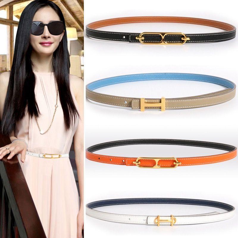 New H Family Leather Fine Belt 1024032019