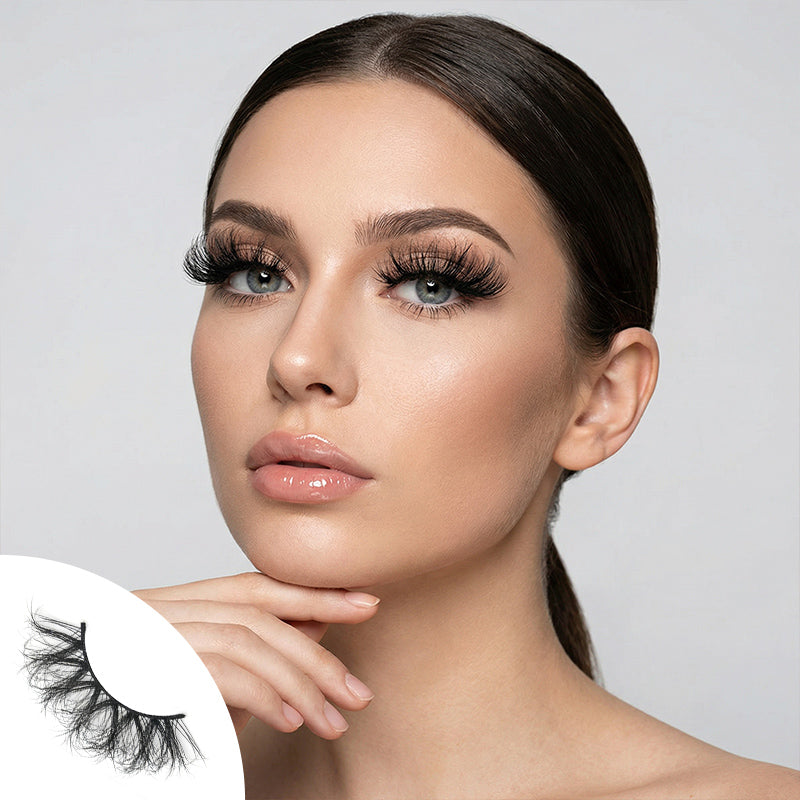 Ebony Wing 5 Pairs Natural Glue-on Lashes