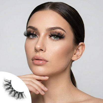 Ebony Wing 5 Pairs Natural Glue-on Lashes
