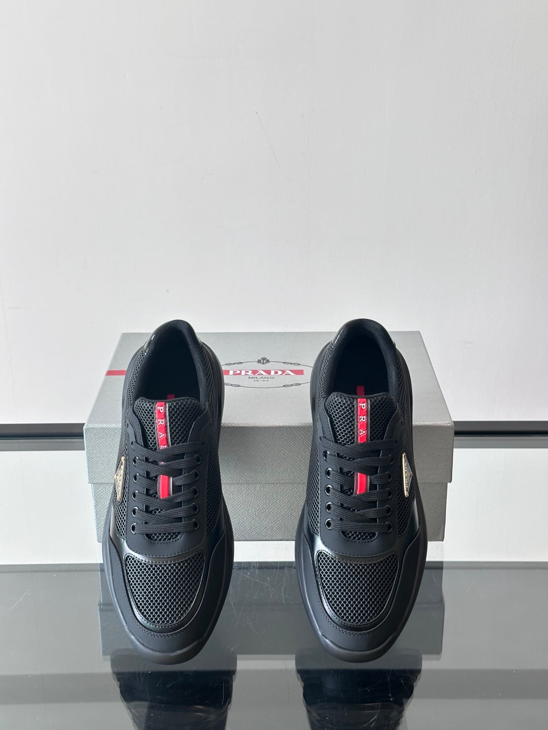 PR Mesh lace-up sneakers 0725061201