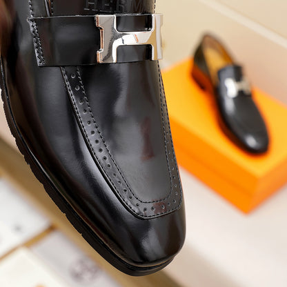 HMS Fashion Men's Cowhide Leather Shoes 0725022102