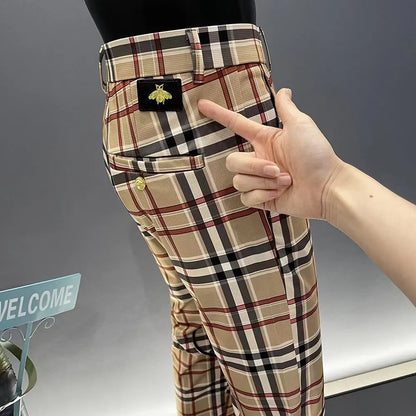 Men's Casual Ice Silk Straight Pants 1025042408