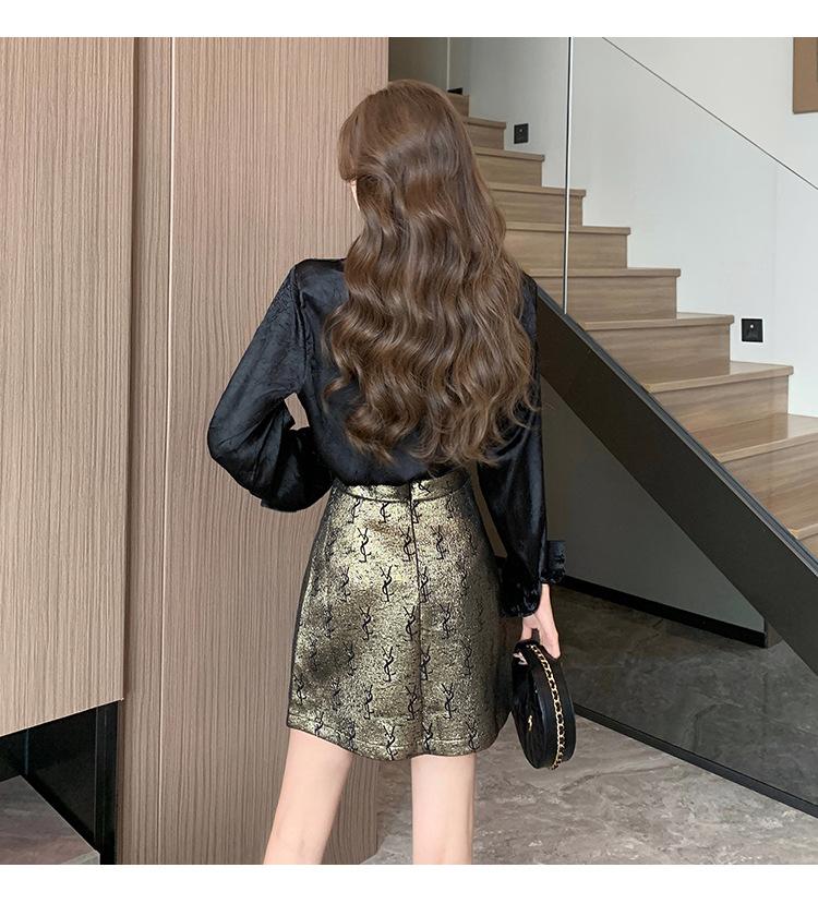 New Fashion Versatile Shirt High Waist Skirt 1024010504