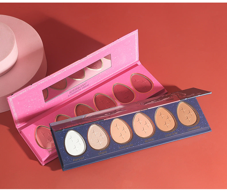 Professionl Mineral 6 Colors Matte Face Blush Palette