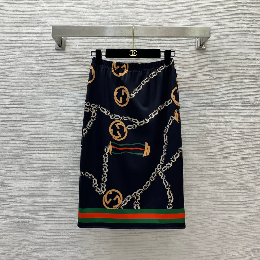 New G Letter Chain Print Fashion Set 1025070203