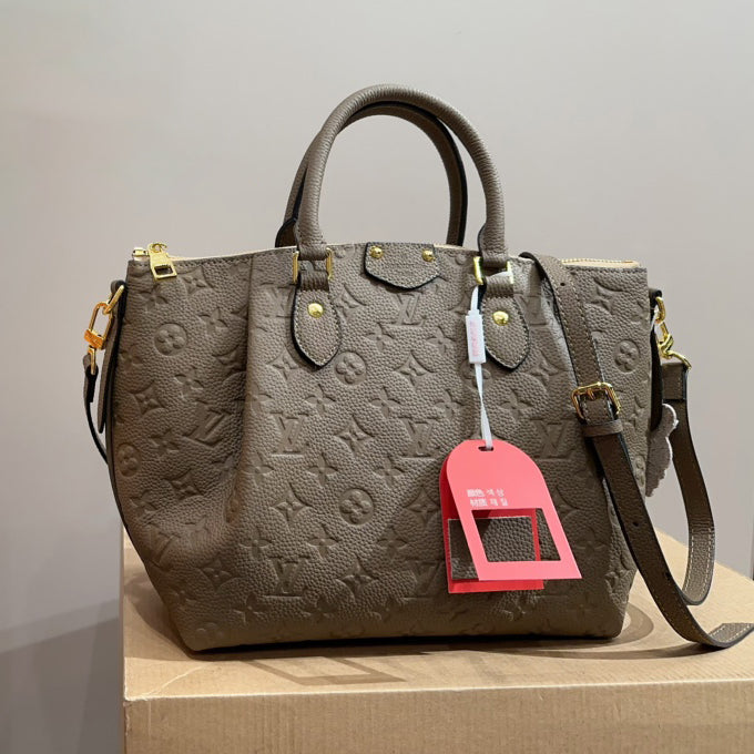 L family embossed flowerpot bag 1824040302