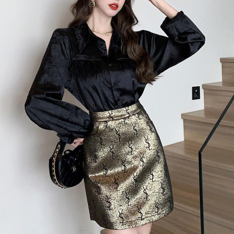 New Fashion Versatile Shirt High Waist Skirt 1024010504