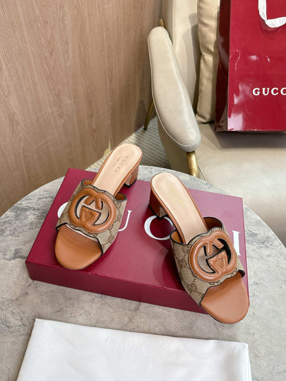 GG high-heeled slippers 0725101408