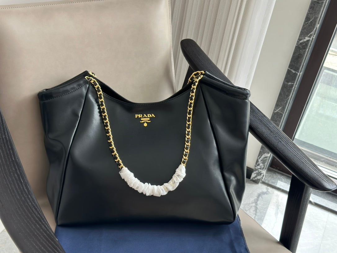 PRD black and gold double chain tote bag 0724111216