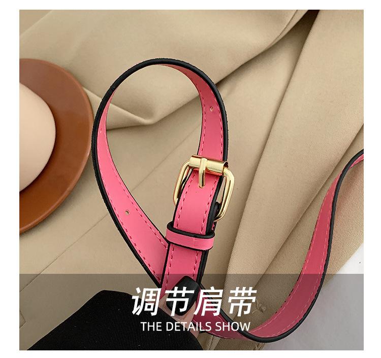 New Solid Color Litchi Underarm Bag Fashion Shoulder Bag 1024051518