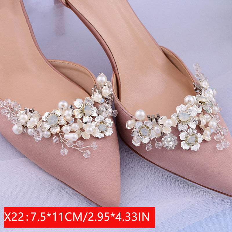 Ladies Wedding High Heels Fashion Buckle Accessories Clothes Decoration