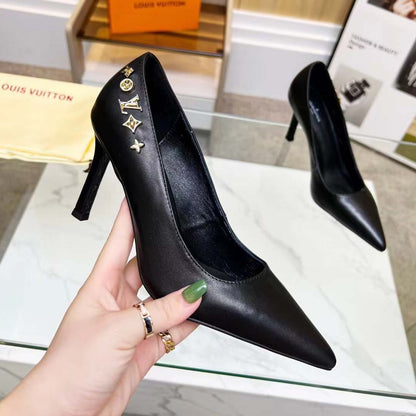 New Classic  Pointed Toe Leather Shoes 9.5CM High Heels