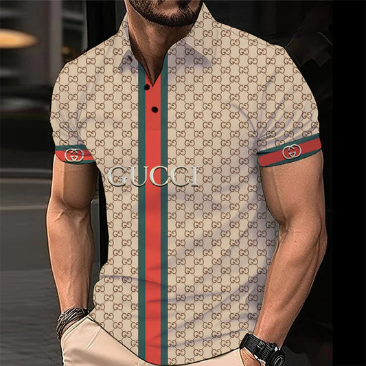 Men's Summer Fashion Printed Polo Shirts 3D1024051117