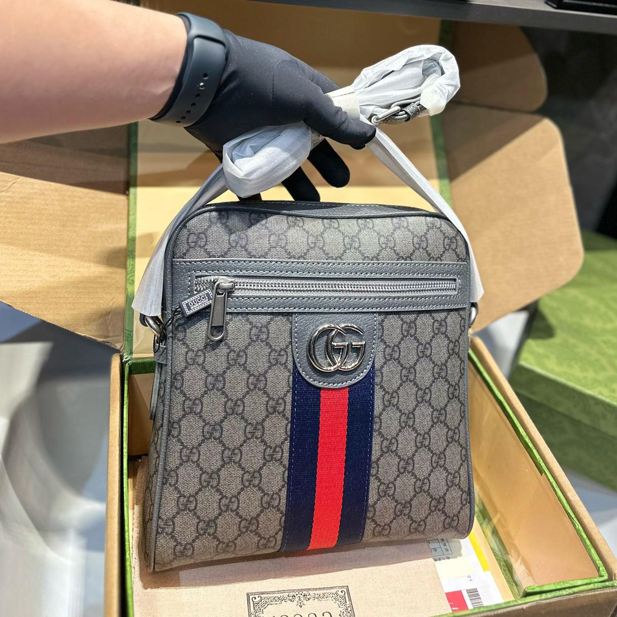 New style trendy genuine leather men's crossbody bag 10240223TJ23