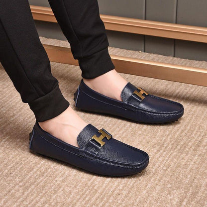Genuine Leather Casual Comfortable Men's Slip-on ShoesPD05202412401