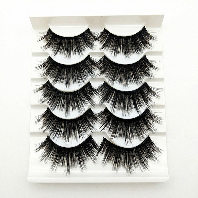 Wild Rose 5 Pairs Natural Glue-on Lashes