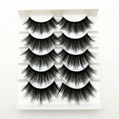 Wild Rose 5 Pairs Natural Glue-on Lashes