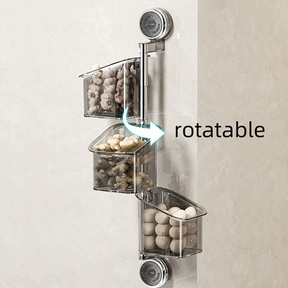 Rotating Organizer Suction Cup Kitchen Shelf