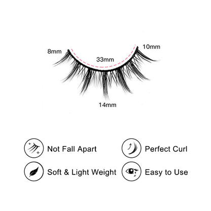 Tropical 10 Pairs Natural Glue-on Lashes