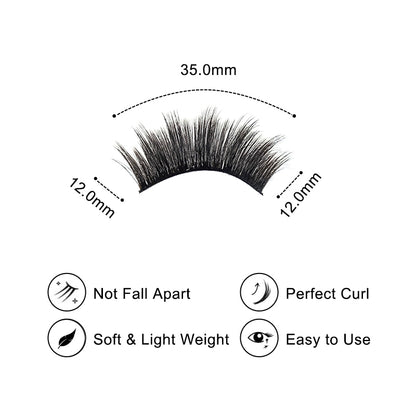 Wild Rose 5 Pairs Natural Glue-on Lashes