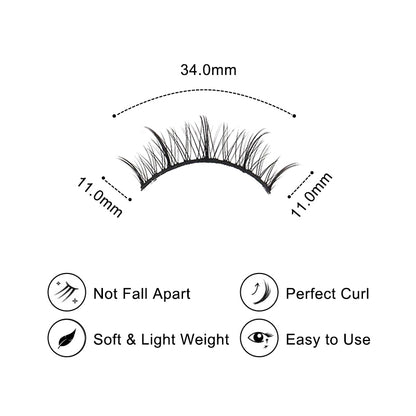 Coral Myth 10 Pairs Natural Glue-on Lashes