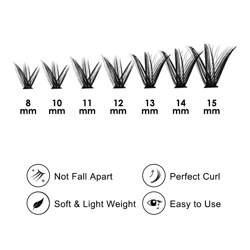 Fox Ultra Segmented Natural Glue-on Lashes