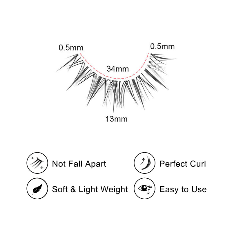 Jungle Fever 5 Pairs Natural Glue-on Lashes