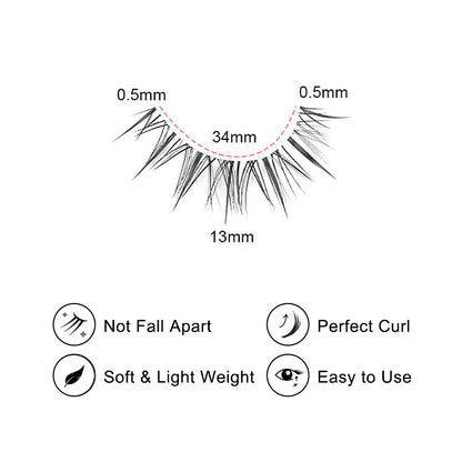 Jungle Fever 5 Pairs Natural Glue-on Lashes