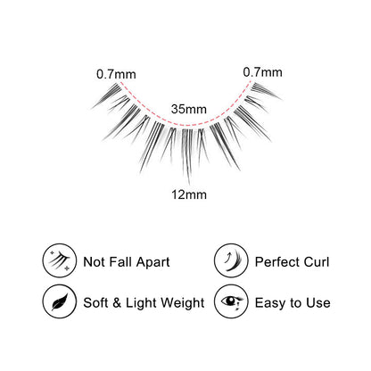 Jungle Fever 5 Pairs Natural Glue-on Lashes