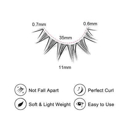 Jungle Fever 5 Pairs Natural Glue-on Lashes