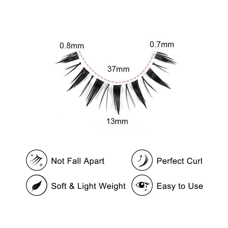 Jungle Fever 5 Pairs Natural Glue-on Lashes