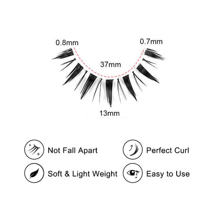 Jungle Fever 5 Pairs Natural Glue-on Lashes