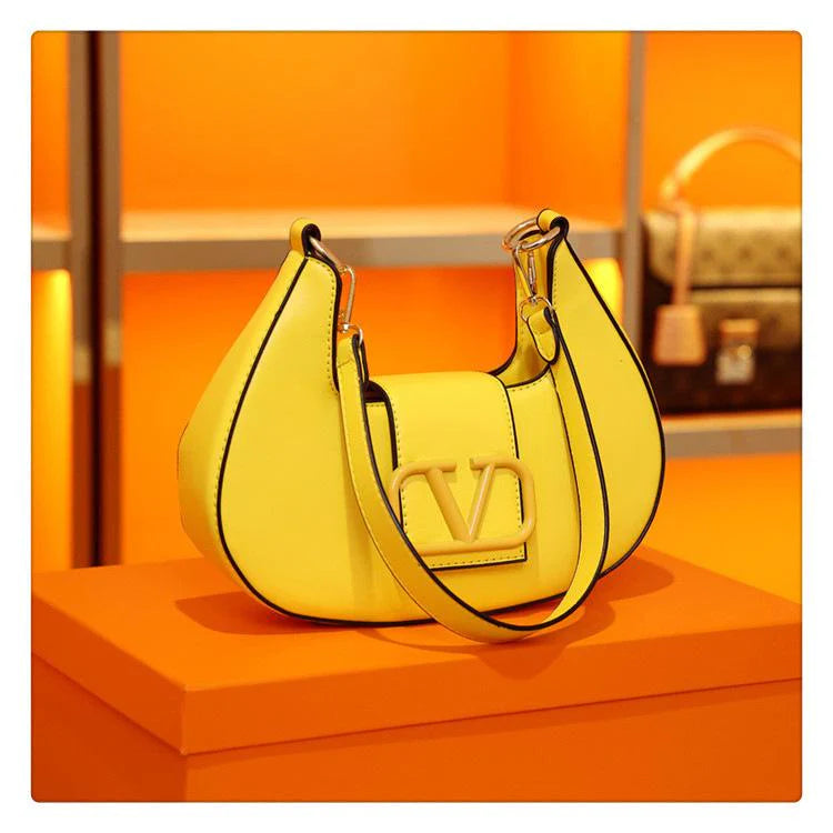 New Solid Color Litchi Underarm Bag Fashion Shoulder Bag 1024051518