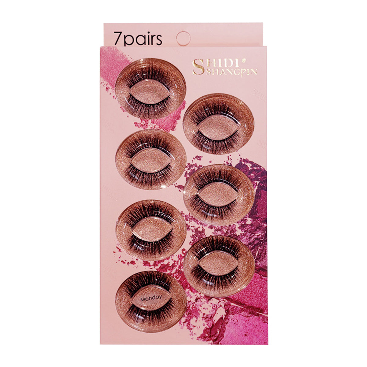 Chic Week 7 Pairs Natural Glue-on Lashes
