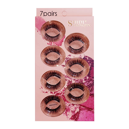 Chic Week 7 Pairs Natural Glue-on Lashes