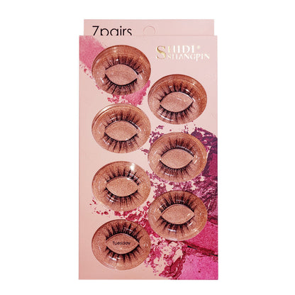 Chic Week 7 Pairs Natural Glue-on Lashes
