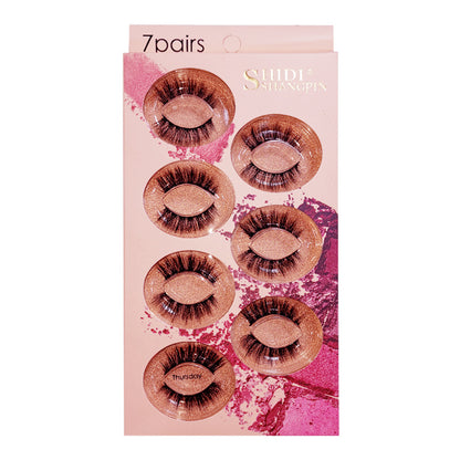 Chic Week 7 Pairs Natural Glue-on Lashes